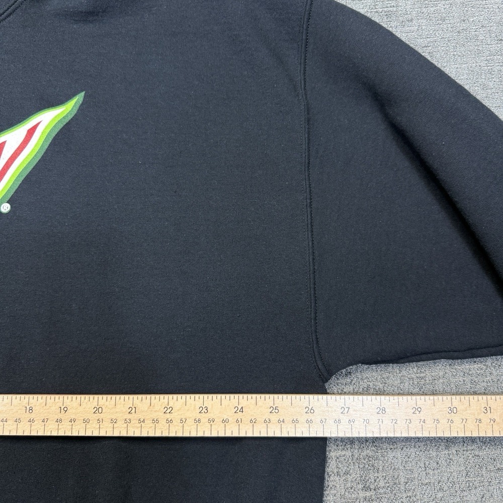 Vtg Mountain Dew Hoodie Men's 2XL Black Graphic Logo Pullover USA Made 90's - Picture 6 of 8